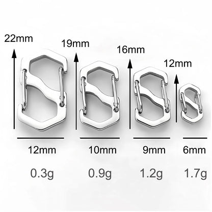 3-5pcs Stainless Steel S Buckle Spring Clasp - Connectors for Necklaces and Bracelets