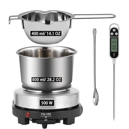 Candle Making Kit with Pouring Pot, Wax Melting Hot Plate, Candle Making Supplies