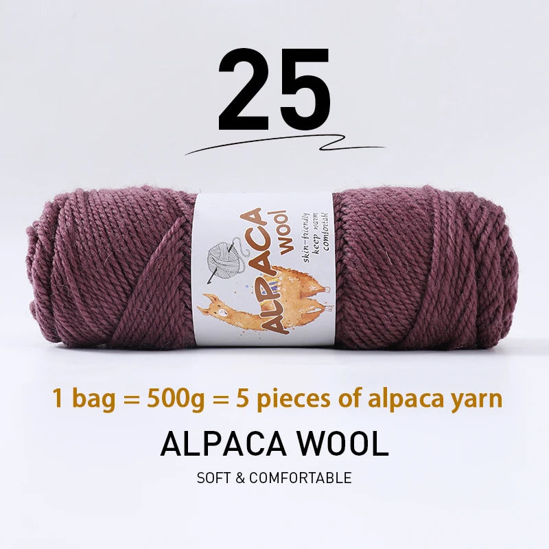 500g (5 pieces) High-Quality Alpaca Wool