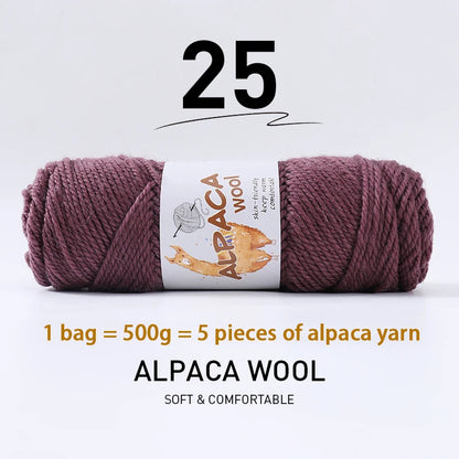 500g (5 pieces) High-Quality Alpaca Wool