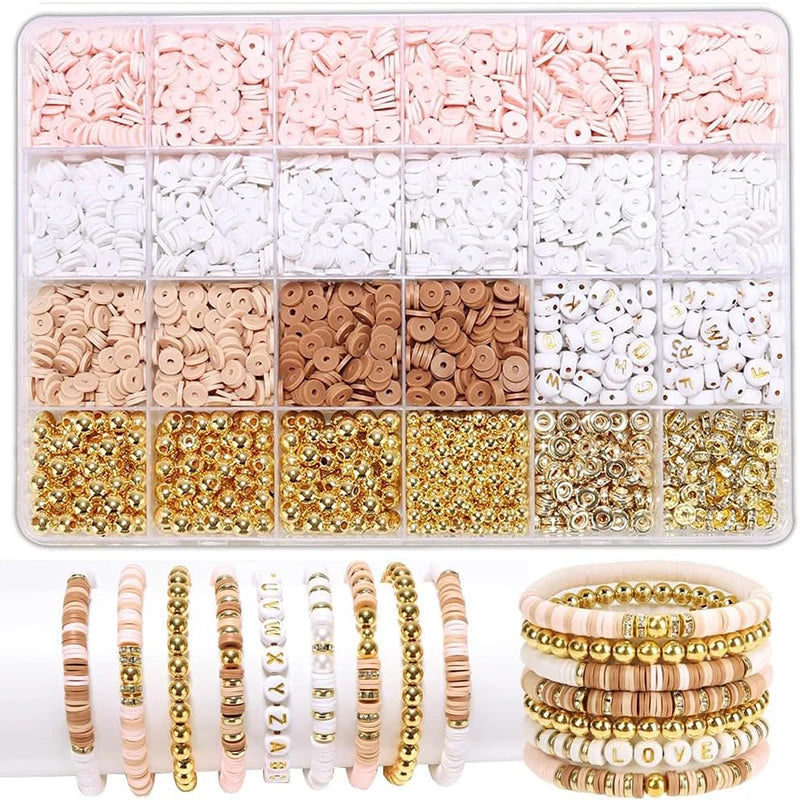 Clay Spacer Beads for Making Bracelets, Earrings and Necklaces