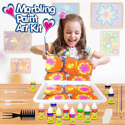 Marble Painting Kit for Kids - 5 or 12 colors