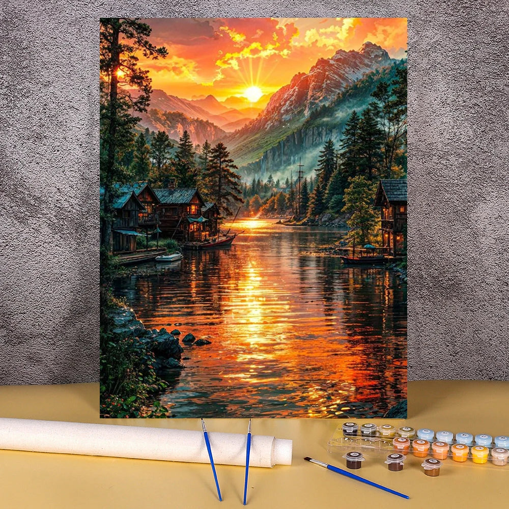 Forest and Mountains Paint By Numbers Kits