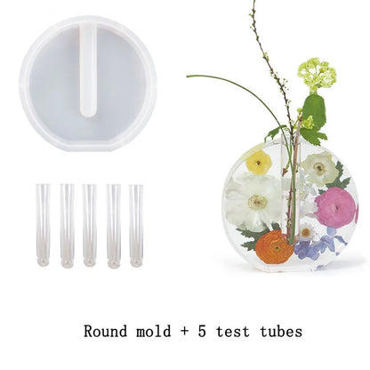 Hexagon Silicone Molds Flower Vase for Epoxy Resin