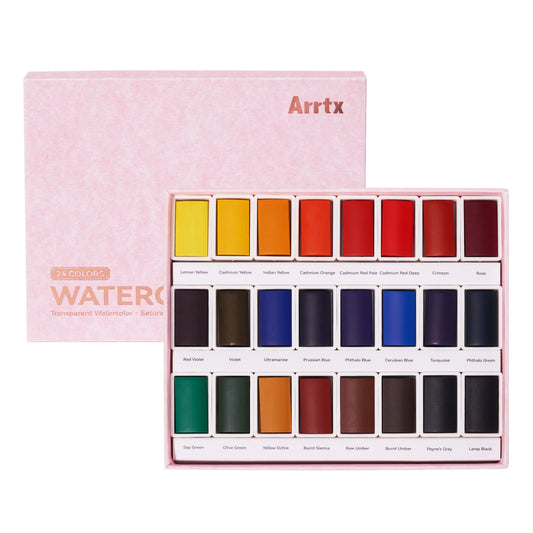 Watercolor Paint Set - 24 Vivid Colors
