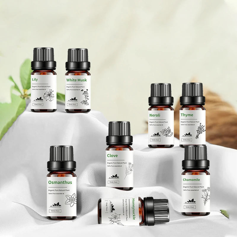 10ml Bottles of Organic Essential Oils for Candle Making