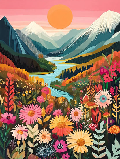 Impressionistic Mountain Landscapes - Painting By Numbers