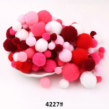 Multi Size Mix Colors Pompoms
