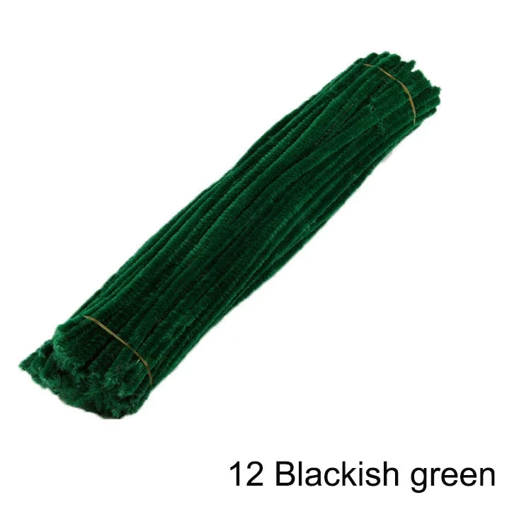 50pcs Colorful Chenille Stems Pipe Cleaners - Choose mixed or individual colors