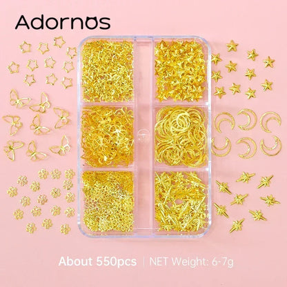 Variety of Metallic Stars, Moons, Butterflies and more - Resin Mold Fillers