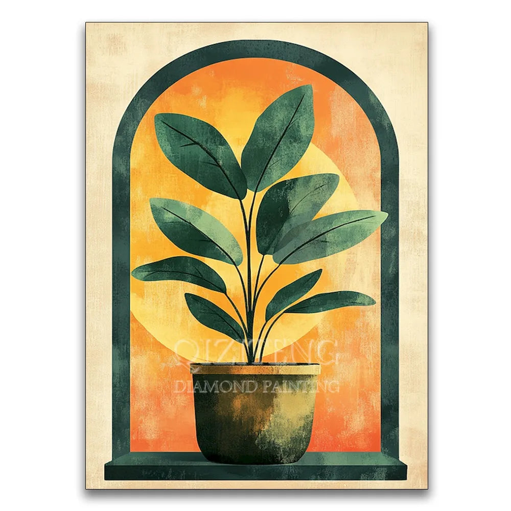 Floral, Citrus & Landscape Diamond Painting Kit, 12 Designs, Round or Square
