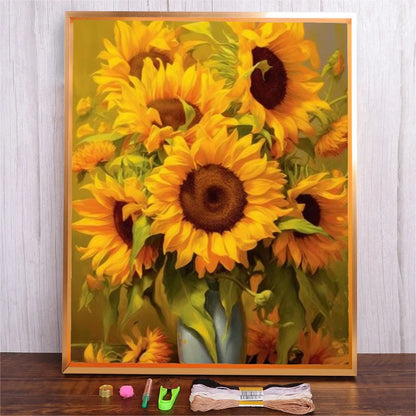 Sunflowers Cross Stitching Kit