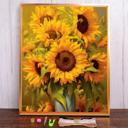 Sunflowers Cross Stitching Kit