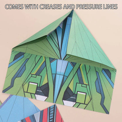 12 Models Paper Handmade Airplane Origami Art
