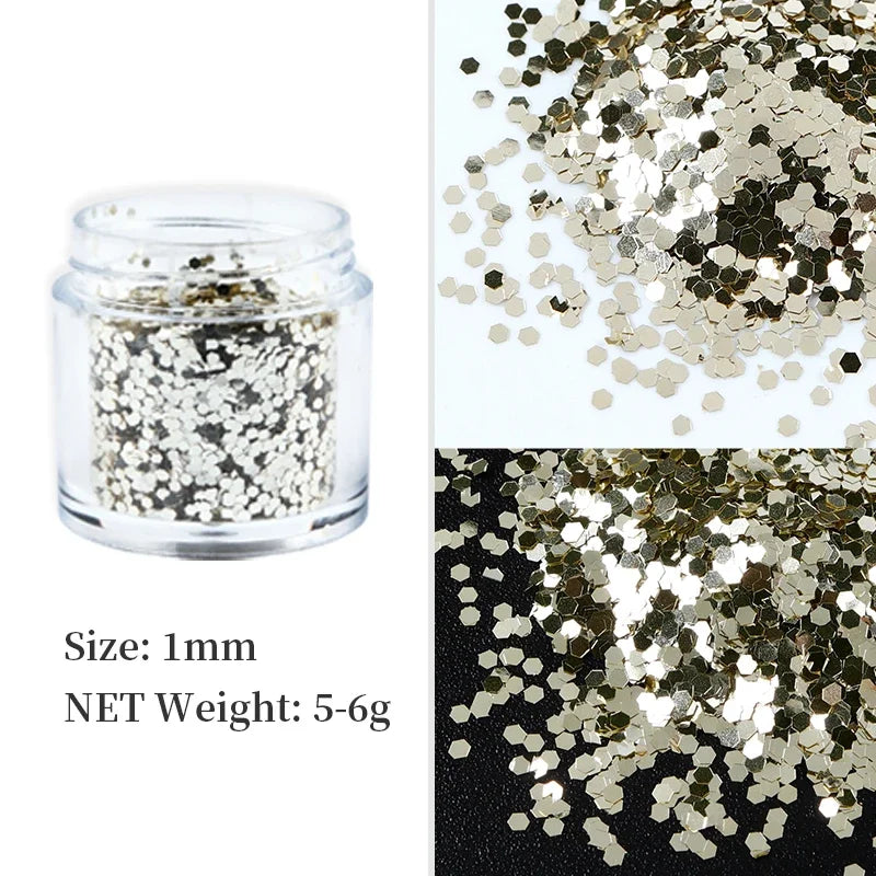 Iridescent Hexagon Glitter For Epoxy Resin Filling