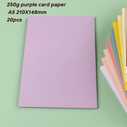 20 Pieces of Card Stock Colored Paper for Scrapbooking