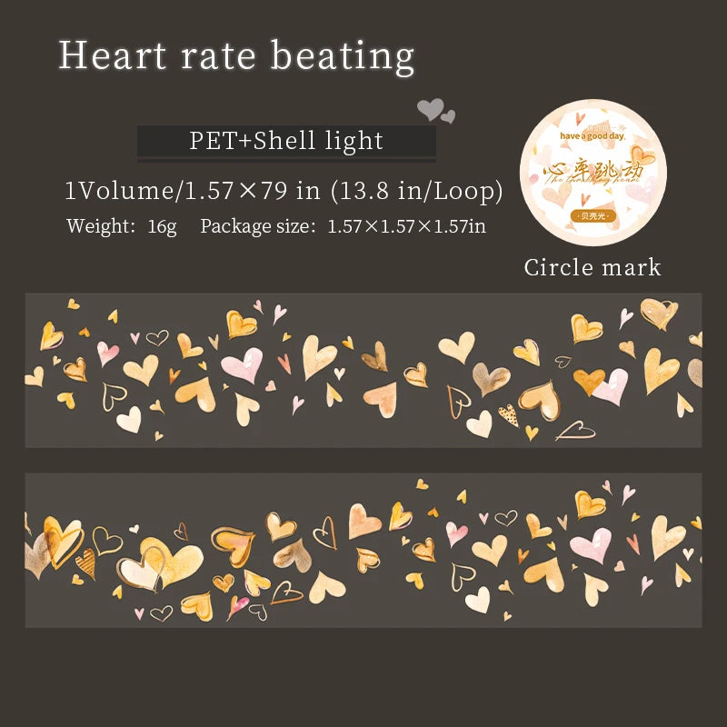 40mmx2m Decoration Adhesive Heart Tape