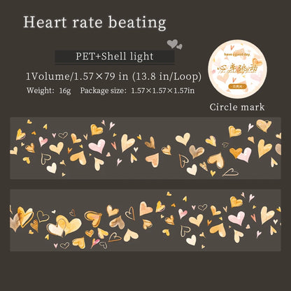 40mmx2m Decoration Adhesive Heart Tape